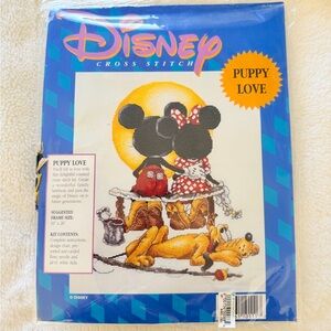 Disney 'Puppy Love' Cross Stitch Kit - Sealed - Vintage - 80s